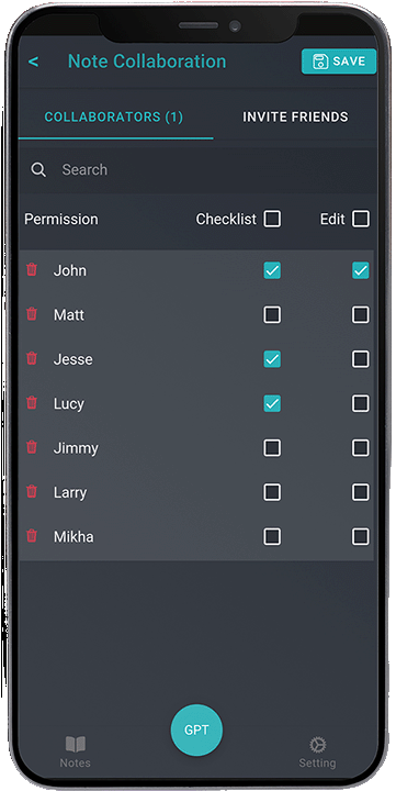 Control access permissions for collaborators